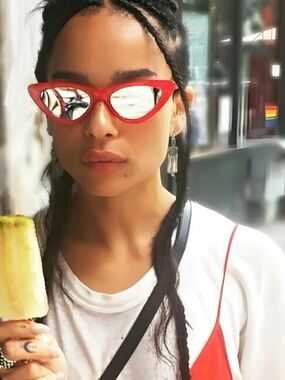Le specs x Adam Selman red cat eye sunglasses